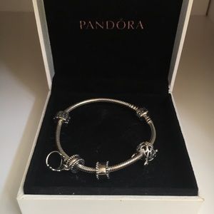 ✨PANDORA CHARM BRACELET W/ CINDERELLA CHARMS✨